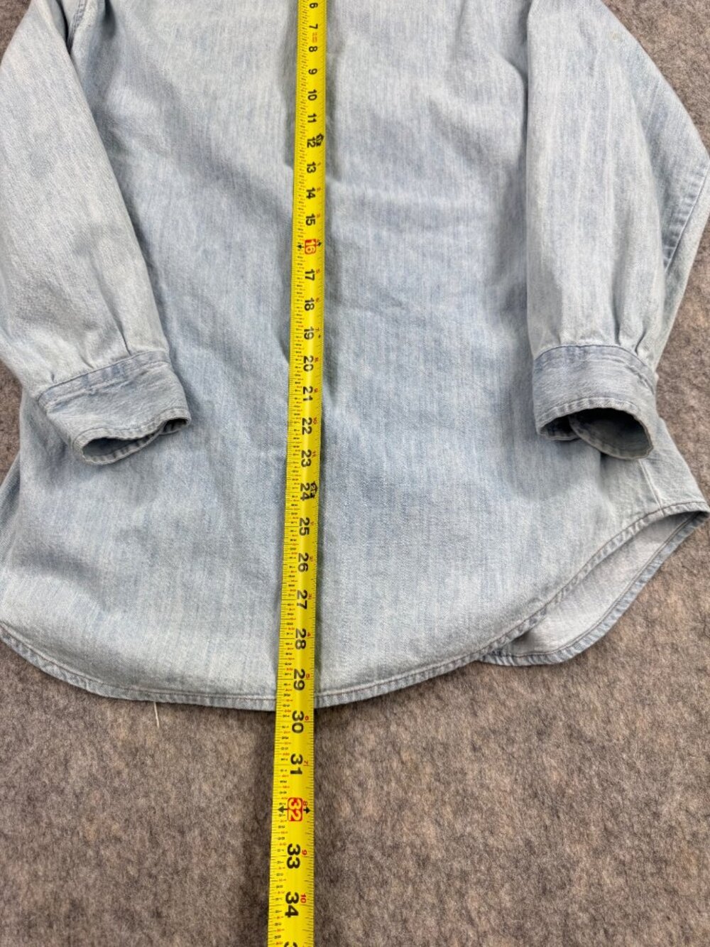 Vintage Levi’s Mens Denim Shirt Sz M Button Up Long Sleeve - Picture 9 of 10